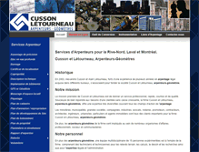 Tablet Screenshot of cusson-letourneau-arpenteurs.ca